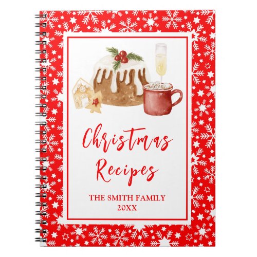 Christmas Holiday Baking Family Recipes Notebook