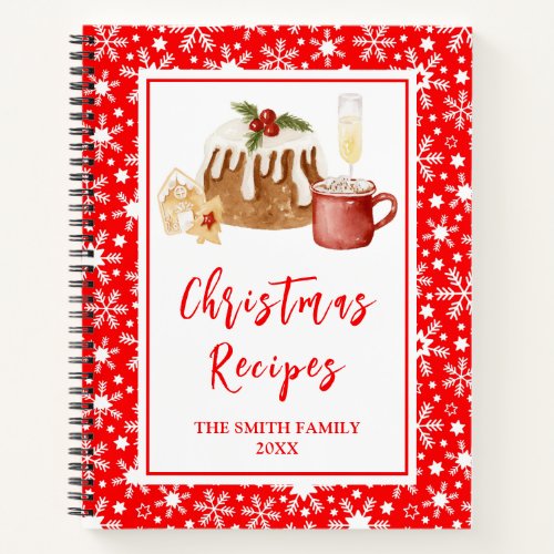 Christmas Holiday Baking Family Recipes Notebook