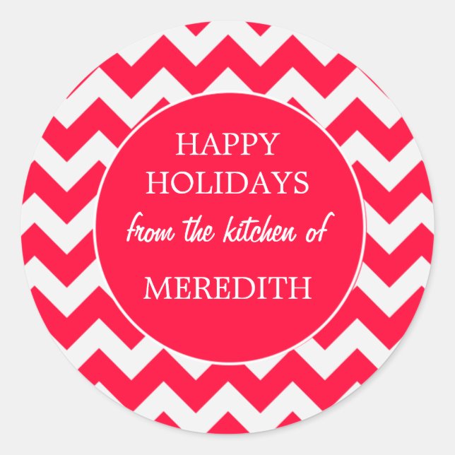 Christmas Holiday Baking From the Kitchen Of Classic Round Sticker (Front)