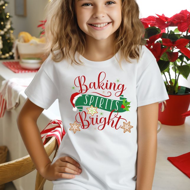 Christmas Holiday Baking Spirits Bright Festive T-Shirt (Christmas Holiday Baking Spirits Bright Festive T-Shirt)
