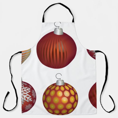 Christmas holiday ball decoration apron