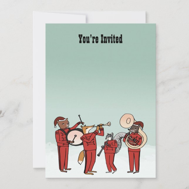 Christmas Holiday Band Invitation (Front)