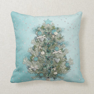 Christmas Holiday - Beautiful Xmas Tree Throw Pillow