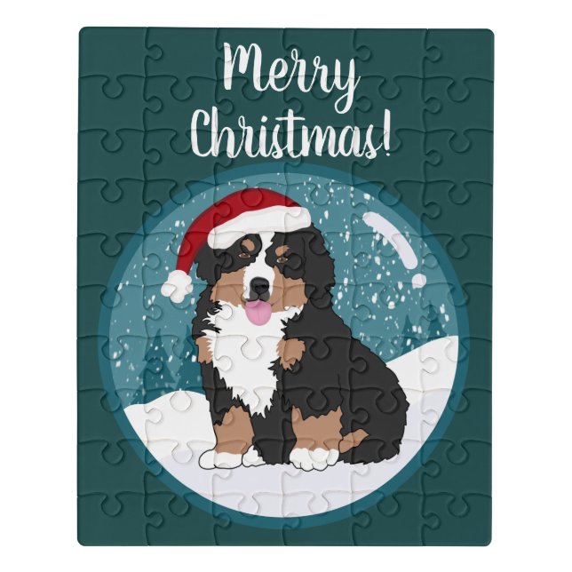Christmas Holiday Bernese Mountain Dog  Jigsaw Puzzle (Puzzle Vertical)
