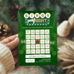 Christmas Holiday Bingo Game Card