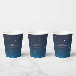 Christmas Holiday Blue Paper cup