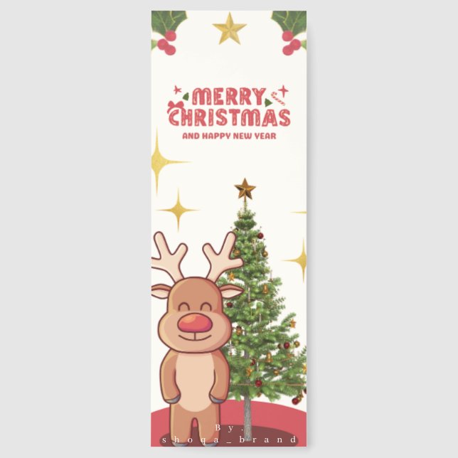 Christmas Holiday Bookmark with Festive Design (Front)