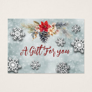 Christmas/holiday botanical bokeh gift certificate