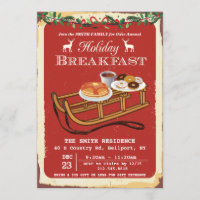 Christmas Holiday Breakfast Invitation