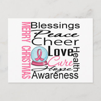 Christmas Holiday Breast Cancer Collage