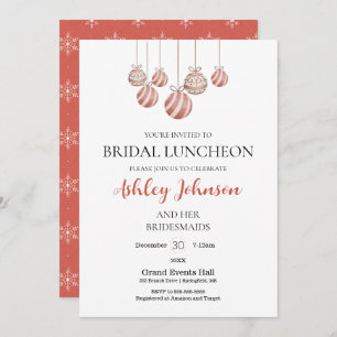 Christmas Holiday Bridal Luncheon Invitation