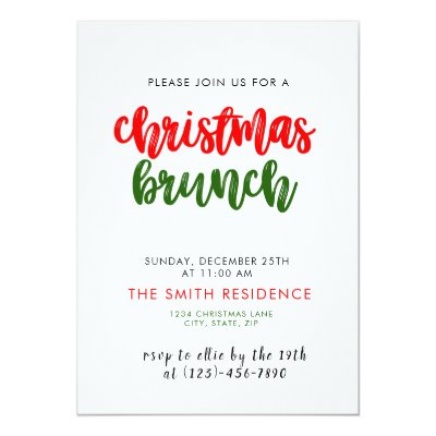 christmas brunch invitations