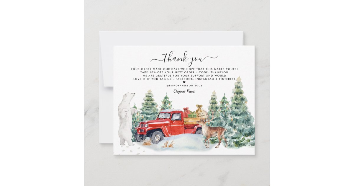 Christmas Holiday | Business Customer Thank You | Zazzle