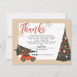 Christmas Holiday | Business Customer Thank You Card