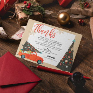 Christmas Holiday | Business Customer Thank You Card