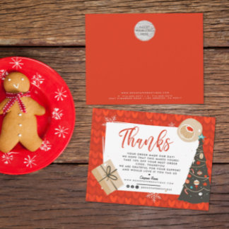 Christmas Holiday | Business Customer Thank You Card