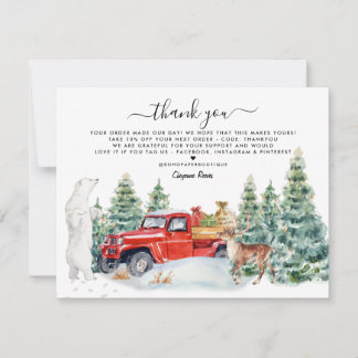 Christmas Holiday | Business Customer Thank You Card