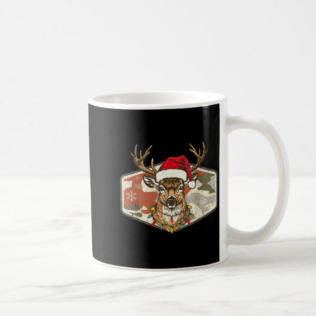 Christmas Holiday Camo Hunting Reindeer Deer Xmas  Coffee Mug (Right)