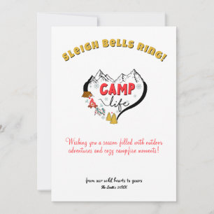 Christmas Holiday Camp Mountain Adventure Outdoor Card