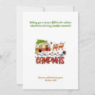 Christmas Holiday Camper reindeer  Outdoor Card