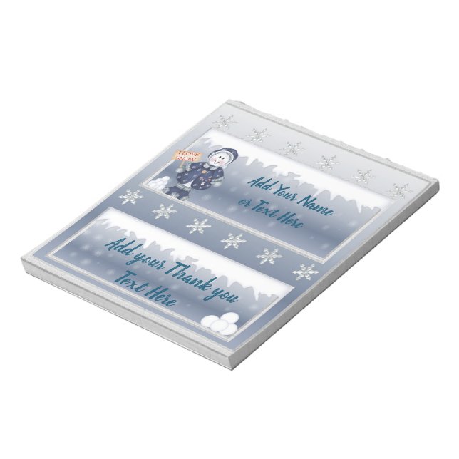 Christmas Holiday Candy Bar Wrappers Gift Favors Notepad (Rotated)