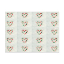 Christmas Holiday Candy Cane Heart On Real Snow