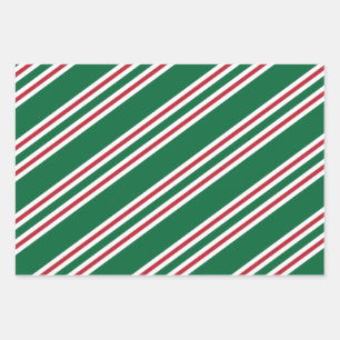 Christmas Holiday Candy Cane Striped Gift Wrap