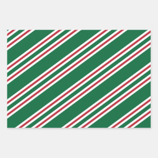 Christmas Holiday Candy Cane Striped Gift Wrap