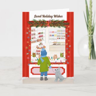 Christmas Holiday Candy Store Illustration
