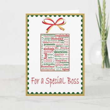 Christmas/holiday Card For Boss by WinterHolidayGifts at Zazzle
