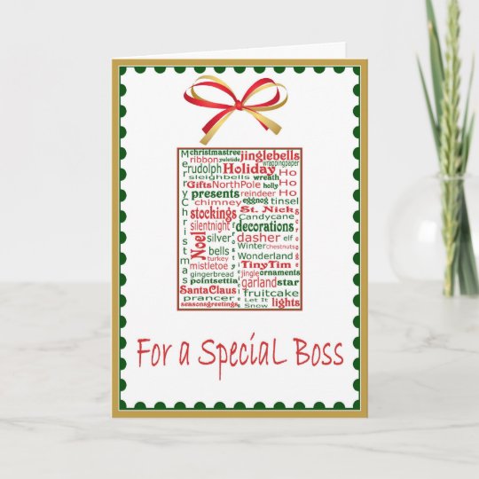 Christmas/Holiday Card for Boss | Zazzle.com