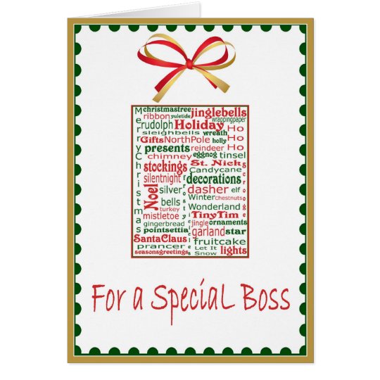 Christmas/Holiday Card for Boss | Zazzle.com
