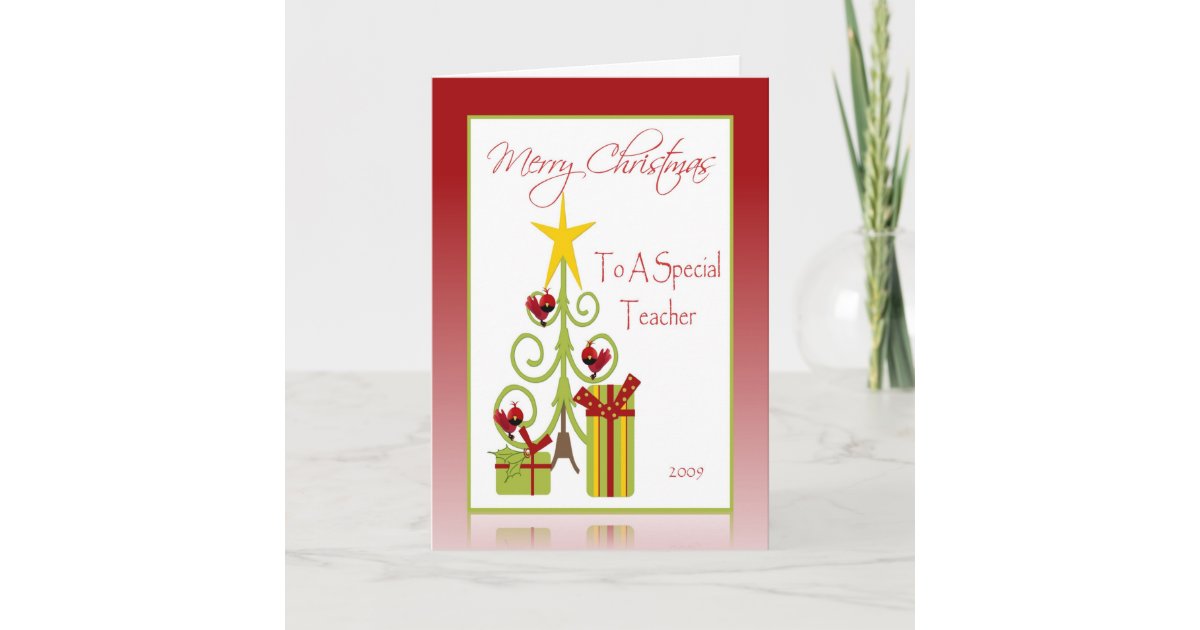 Christmas Holiday Card for Teacher | Zazzle.com