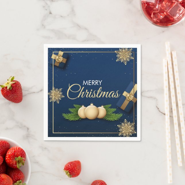 Christmas Holiday Card, Merry Christmas card Napkins (Insitu)