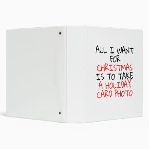 CHRISTMAS HOLIDAY CARD PHOTO 3 RING BINDER