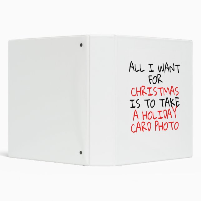 CHRISTMAS HOLIDAY CARD PHOTO 3 RING BINDER (Background)