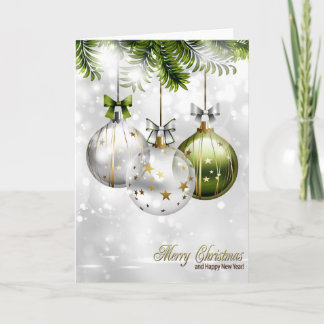 Christmas Holiday Card - Pretty Ornaments