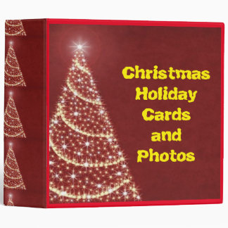 Christmas Holiday Cards and Photos keepsake album 3 Ring Binder