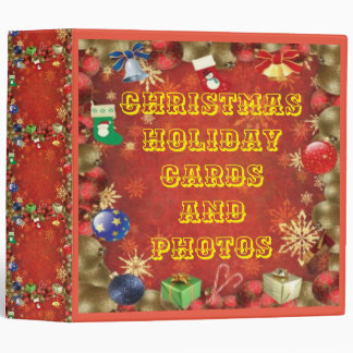 Christmas Holiday Cards Photos keepsake album 3 Ring Binder