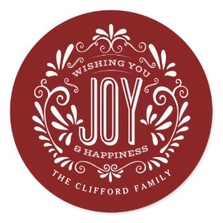 CHRISTMAS HOLIDAY CHALK ART ORNAMENT STICKERS