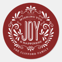 CHRISTMAS HOLIDAY CHALK ART ORNAMENT STICKERS