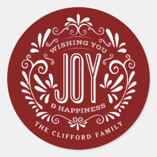 CHRISTMAS HOLIDAY CHALK ART ORNAMENT STICKERS