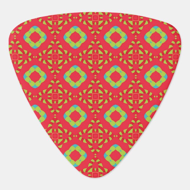 Christmas Holiday Charm Pattern 01 -  Guitar Pick (Front)