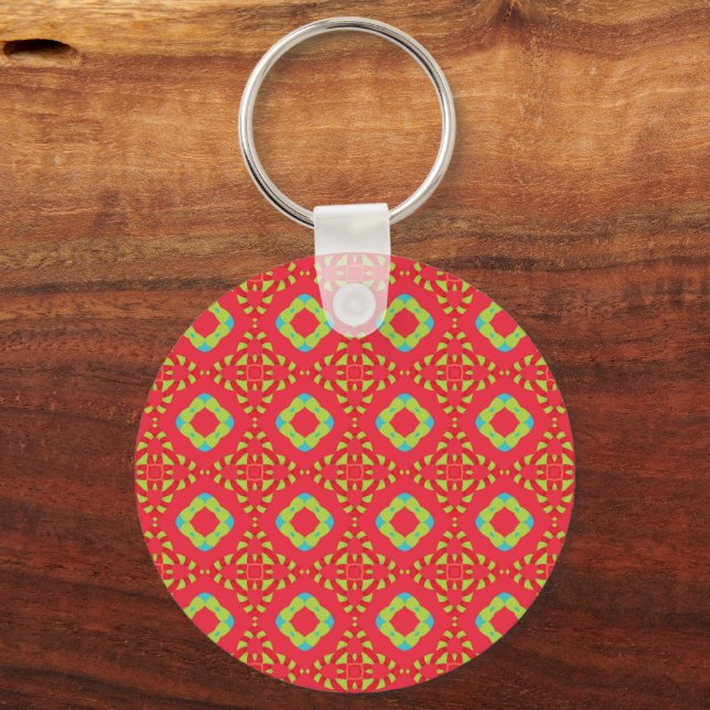 Christmas Holiday Charm Pattern 01 -  Keychain (Back)
