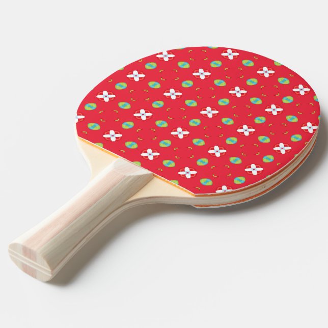 Christmas Holiday Charm Pattern 02 -  Ping Pong Paddle (Back Angle)