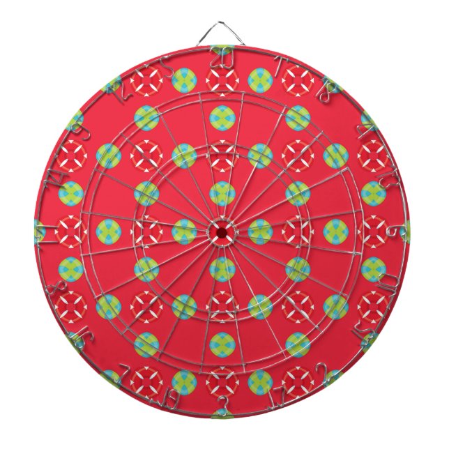 Christmas Holiday Charm Pattern 03 -  Dart Board (Front)