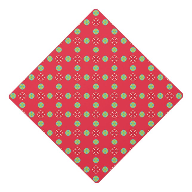 Christmas Holiday Charm Pattern 03 -  Graduation Cap Topper (Front)