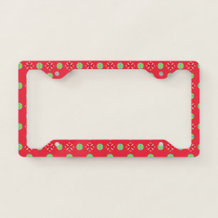 Christmas Holiday Charm Pattern 03 - License Plate Frame