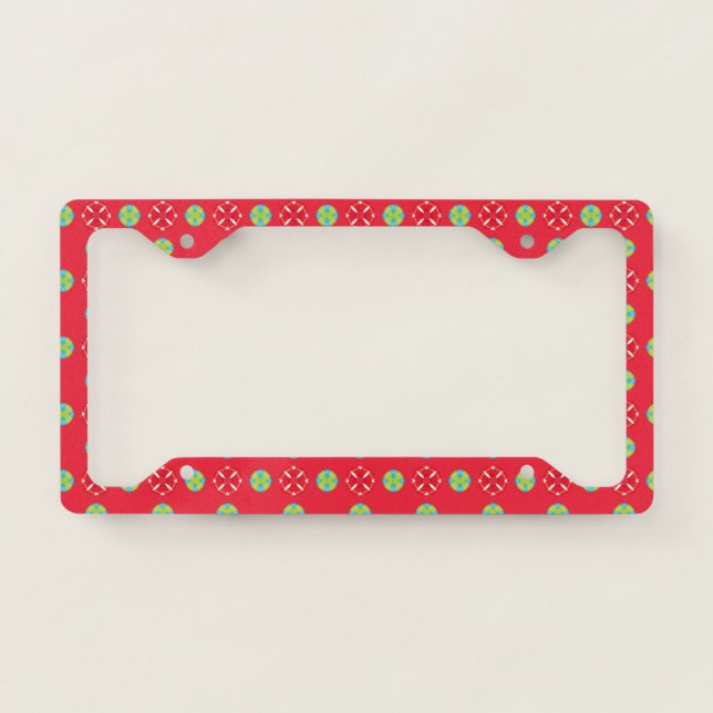 Christmas Holiday Charm Pattern 03 -  License Plate Frame (Front)