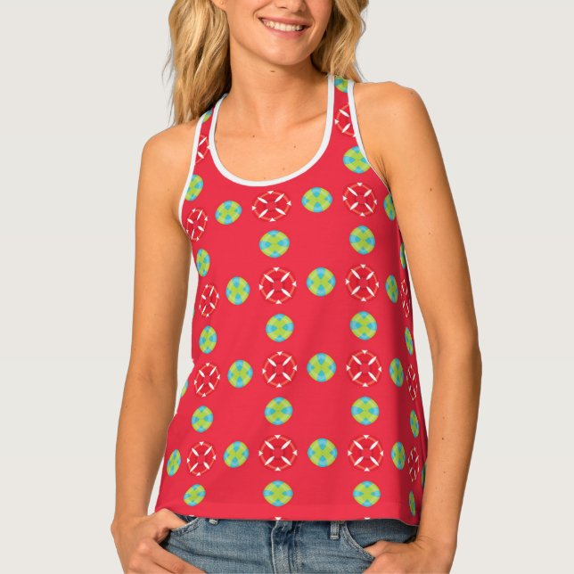 Christmas Holiday Charm Pattern 03 -  Tank Top (Front)